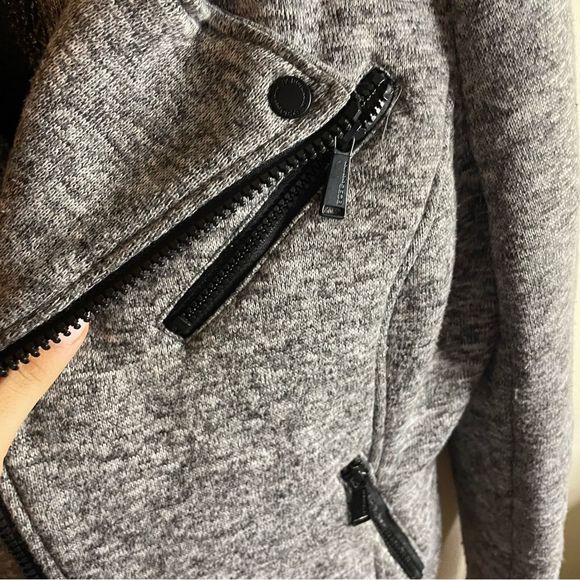 BCBGeneration Heathered Knit Moto Jacket Blazer- Size Small - Picture 2 of 8